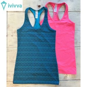 2 Ivivva By Lululemon Racer Back Tank Tops Sz. 12